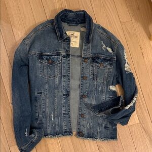 Hollister Blue Distressed Denim Jacket
